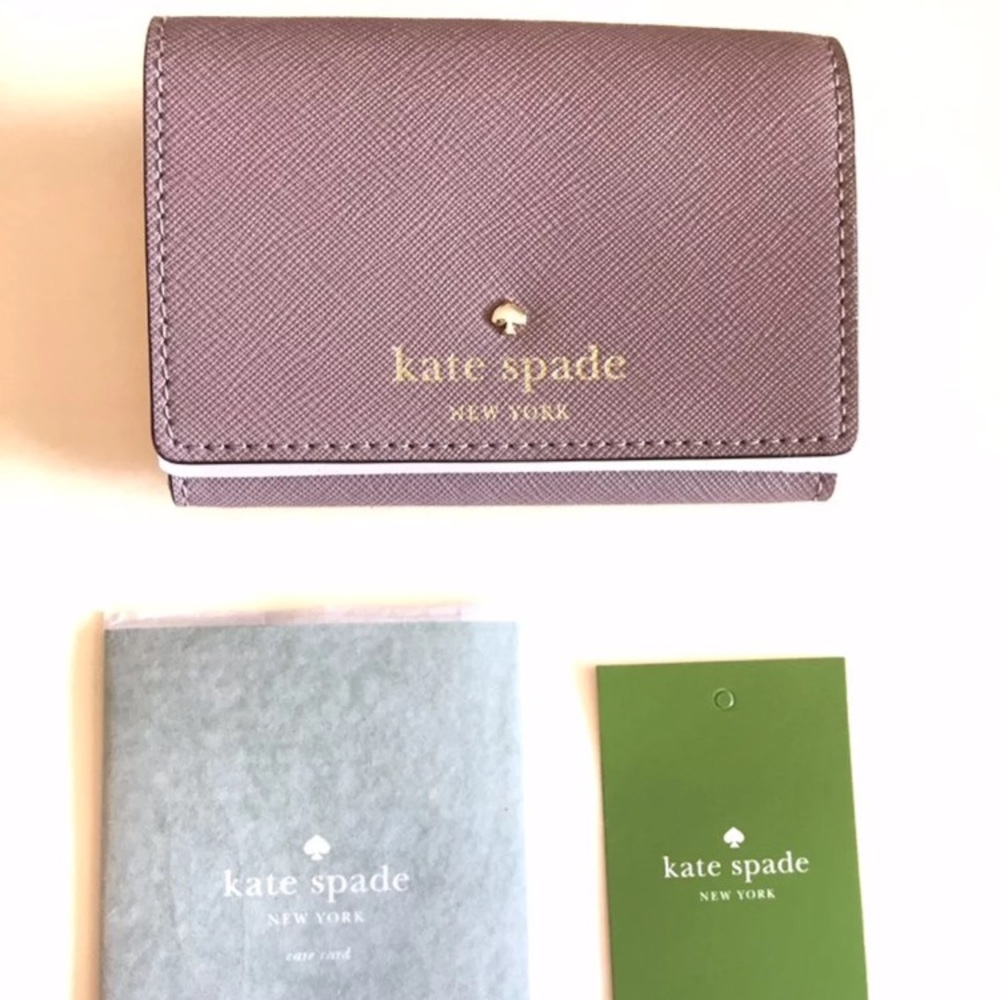 Kate Spade Mikas Wallet Porcini Pink NWT Leather Gold Hardware SOLD OUT
